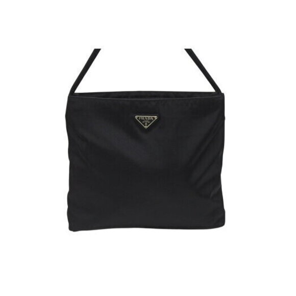 Prada nylon handbag one shoulder bag triangle logo black - Picture 2 of 8